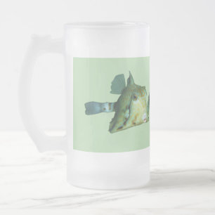 Boxfish - Abstract Ontwerp - Knippen uit een foto Matglas Bierpul