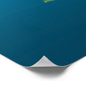 Boxfish Close-up! Verlopend blauwe achtergrond | Poster (Hoek)