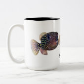 Boxfish koppel, ostracion meleagris tweekleurige koffiemok (Links)