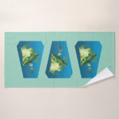 Boxfish - Ontwerp gradiënt blauwe achtergrond | Badhanddoek (Badhanddoek)