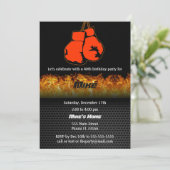Boxing Adult Birthday Party Invitation Kaart (Staand voorkant)