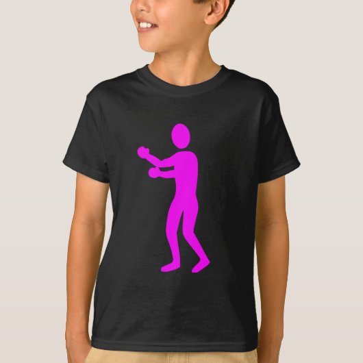 Boxing Afbeelding - Magenta T-shirt (Voorkant)