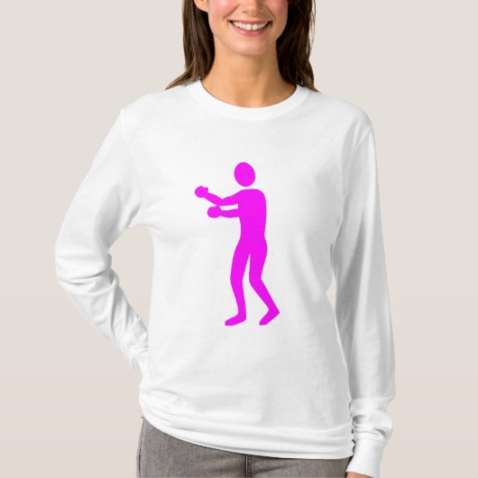 Boxing Afbeelding - Magenta T-shirt (Voorkant)