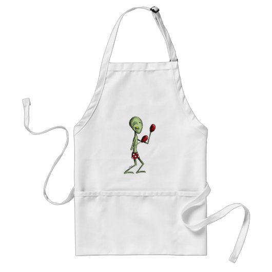 Boxing Alien Standaard Schort (Voorkant)