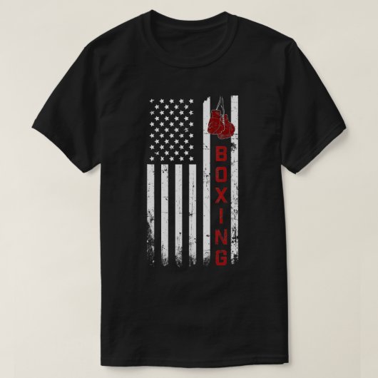 Boxing American Flag Professional Boxer a T-shirt (Design voorkant)