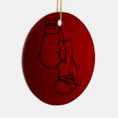 Boxing art recht naar de Punch. Keramisch Ornament (Rechts)