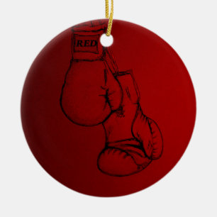 Boxing art recht naar de Punch. Keramisch Ornament