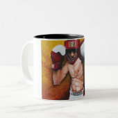 Boxing Art Tweekleurige Koffiemok (Voorkant links)