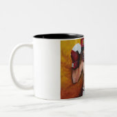 Boxing Art Tweekleurige Koffiemok (Links)