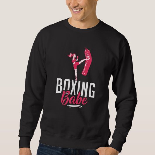 Boxing Babe Sport Fighting Boxer Trui (Voorkant)