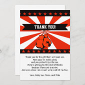 Boxing Baby shower Dank je wel Bedankkaart (Voorkant / Achterkant)