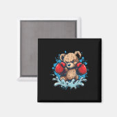 Boxing Bear Lover Boxing Gloves Kickboxing Funny B Magneet (Voorkant / Achterkant)