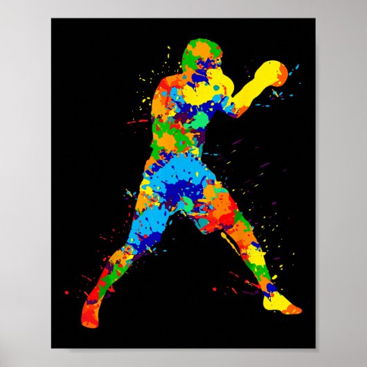 Boxing Boxer Boys Kids Men  Poster (Voorkant)