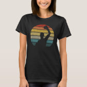 Boxing Boxer Silhouette On A Distressed Retro Suns T-shirt (Voorkant)