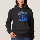 Boxing Boxer Stronger Than ALS Awareness Hoodie (Voorkant)