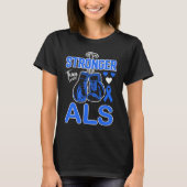 Boxing Boxer Stronger Than ALS Awareness T-shirt (Voorkant)