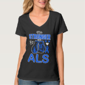 Boxing Boxer Stronger Than ALS Awareness T-shirt (Voorkant)
