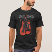 Boxing Boxing-handschoenen hangen van de letter X T-shirt (Voorkant)