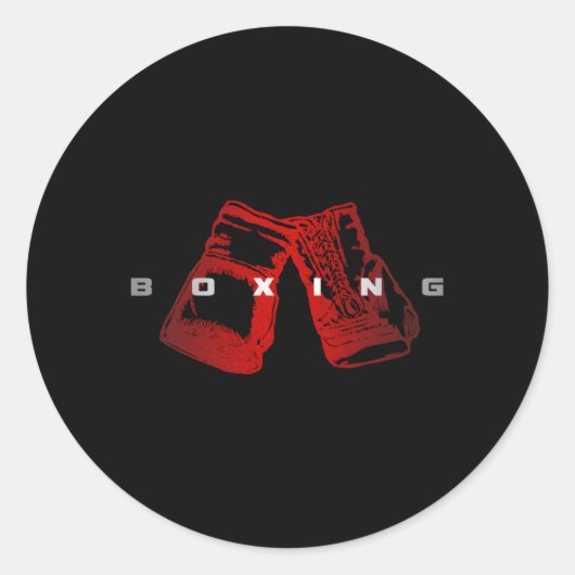 Boxing Boxing Ronde Sticker (Voorkant)