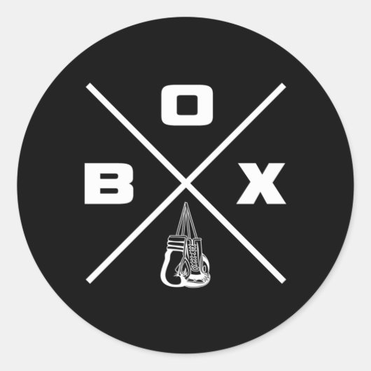Boxing Boxing Ronde Sticker (Voorkant)