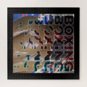Boxing Broken Word Art voor Boxer Fighter Legpuzzel (Horizontaal)