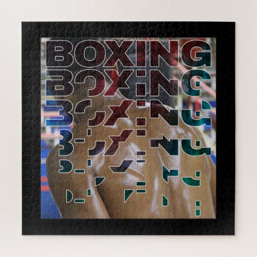 Boxing Broken Word Art voor Boxer Fighter Legpuzzel (Verticaal)