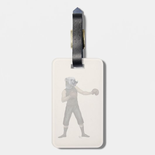 Boxing Bulldog Full 2 Bagagelabel (Achterkant verticaal)