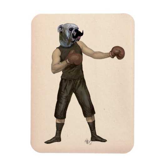 Boxing Bulldog Full 2 Magneet (Verticaal)