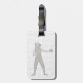 Boxing Bulldog Full Bagagelabel (Achterkant verticaal)