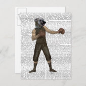 Boxing Bulldog Full Briefkaart (Voorkant / Achterkant)