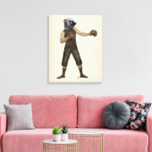 Boxing Bulldog Full Canvas Afdruk (Insitu (Woonkamer))