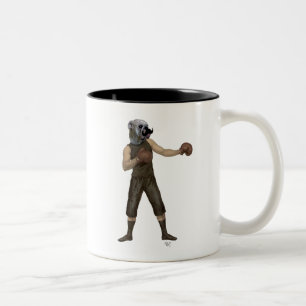 Boxing Bulldog Full Tweekleurige Koffiemok