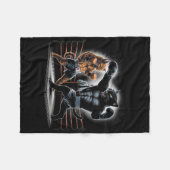 Boxing Cats Kat Boxing Lovers Graphic Design Fleece Deken (Voorkant (Horizontaal))