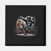 Boxing Cats Kat Boxing Lovers Graphic Design Magneet (Voorkant)