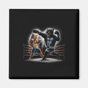 Boxing Cats Kat Boxing Lovers Graphic Design Magneet