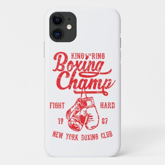 Boxing Champ New York Boxing Club Fight Hard Case-Mate iPhone Case (Achterkant)