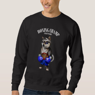 Boxing Champion Black Shiba Dog Fighter 1 Trui
