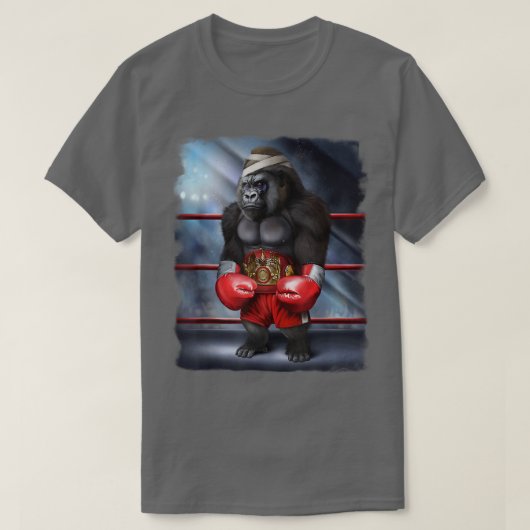 Boxing Champion Gorilla Fighter T-shirt (Design voorkant)
