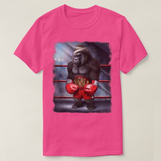Boxing Champion Gorilla Fighter T-shirt (Design voorkant)