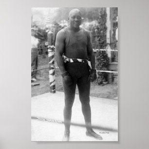 Boxing Champion Jack Johnson Poster