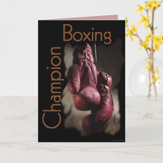 Boxing Champion Kaart (Gele Bloem)
