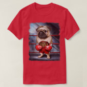 Boxing Champion Pug Dog Fighter  T-shirt (Design voorkant)