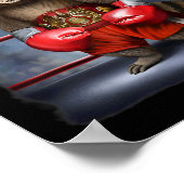 Boxing Champion Raccoon Fighter Poster (Hoek)