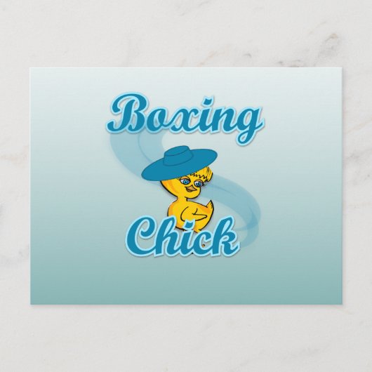 Boxing Chick #3 Briefkaart (Voorkant)