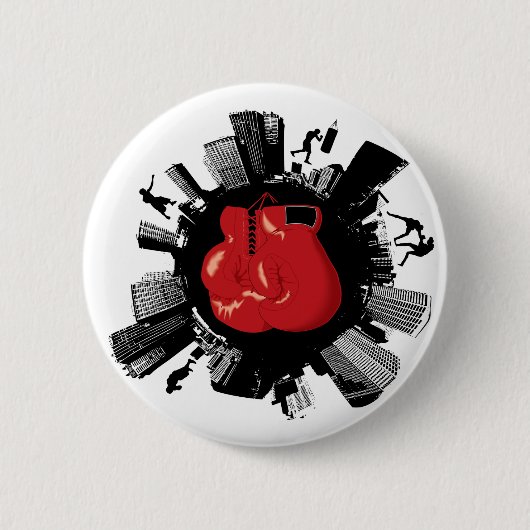Boxing City Ronde Button 5,7 Cm (Voorkant)