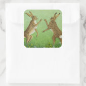 Boxing Clever Vierkante Sticker (Tas)