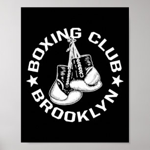 Boxing Club Brooklyn Handschoenen Graphic voor een Poster