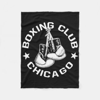Boxing Club Chicago Handschoenen Graphic voor een  Fleece Deken
