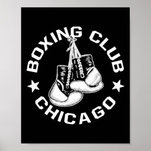 Boxing Club Chicago Handschoenen Graphic voor een Poster