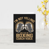 Boxing Coach Boxer Fighter Fight Boxers Coaching Kaart (Gele Bloem)